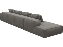 Riley Isla Soft Grey Modular Sofa - 1x Arm, 3x Armless, 1x Left Terminal color Isla Soft Grey