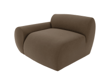 Malmo Blaze Mocha 1 Seat Left Arm Facing Sofa Module color Blaze Mocha