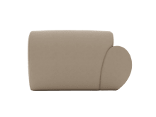 Malmo Blaze Latte Chaise Left Arm Facing Sofa Module color Blaze Latte
