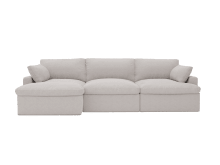 Retreat Boucle Pumice Chaise Sofa - 3 Seater color Boucle Pumice