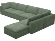 Cloud Deep Tribute Dark Jade Modular Sofa - 6 Piece color Tribute Dark Jade