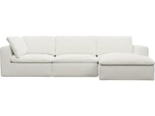 Cloud Deep Tribute Shell Modular Sofa - 3 Seater Chaise color Tribute Shell