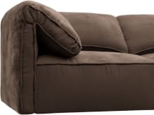 Kai Muse Chocolate Modular Sofa - 5 Seater and Ottoman color Muse Chocolate