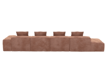 Riley Muse Dusk Modular Sofa - 1x Arm, 3x Armless, 1x Left Terminal color Muse Dusk