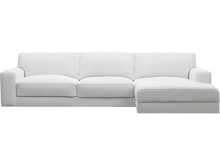 Monica Muse Frost Chaise Sofa - 3 Seater color Muse Frost