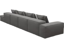 Riley California Slate Modular Sofa - 1x Arm, 3x Armless, 1x Right Terminal color California Slate