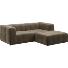 Lucello Tribute Walnut Modular Sofa with Ottoman - 3 Piece color Tribute Walnut