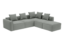Riley Apt Tribute Storm Sofa - 5 Seater RAF Terminal color Tribute Storm