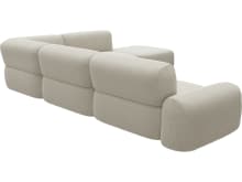 Beckett Muse Flax Modular Sofa - 6 Piece color Muse Flax