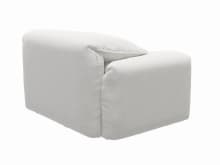 Clarence Muse Frost 2 Seat Left Arm Facing Sofa Module color Muse Frost