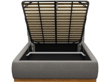 Haven Dark Gas Lift Bed Isla Soft Grey color Isla Soft Grey