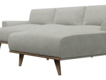 Dane Toorak Pebble Chaise Sofa - 3 Seater color Toorak Pebble