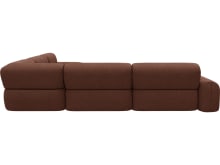 Beckett Muse Rust Modular Corner Sofa - 7 Piece color Muse Rust