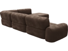 Beckett Muse Chocolate Modular Sofa - 6 Piece color Muse Chocolate