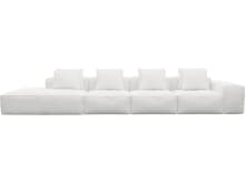 Riley Noa Fog Modular Sofa - 1x Arm, 3x Armless, 1x Left Terminal color Noa Fog