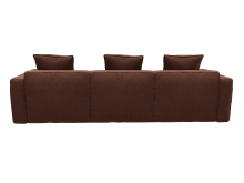 Riley Apt Muse Rust Sofa - 3 Seater Chaise color Muse Rust