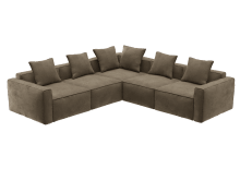Riley Apt Tribute Walnut Corner Sofa - 5 Seater color Tribute Walnut