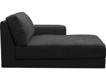 Monica Plaza Flint Grey Right Arm Facing Chaise Module color Plaza Flint Grey