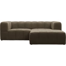 Lucello Tribute Walnut Modular Sofa with Ottoman - 3 Piece color Tribute Walnut
