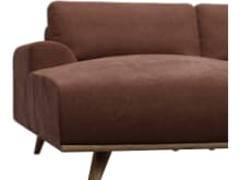 Dane Muse Rust Chaise Sofa - 3 Seater color Muse Rust