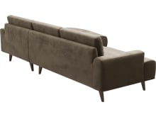 Dane Tribute Walnut Chaise Sofa - 3 Seater color Tribute Walnut