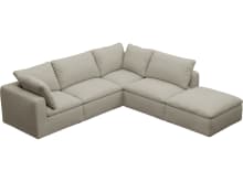 Cloud Plaza Natural Modular Sofa - 5 Piece color Plaza Natural