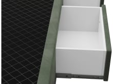 Zenith Storage Drawer Bed Base Muse Forest color Muse Forest