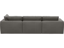 Cloud Deep Isla Soft Grey Left Facing Modular Sofa - 3 Seater Chaise color Isla Soft Grey