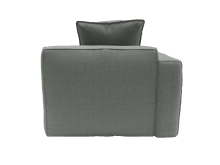 Riley Apt Tribute Storm Chaise Left Arm Facing Sofa Module color Tribute Storm