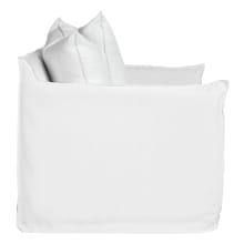 Como Linen Darling Chair Pure White - 1.5 Seater color Linen Pure White