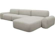 Beckett California Ivory Chaise Sofa - 3 Seater color California Ivory