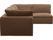 Cloud Deep Tribute Chestnut Modular Sofa - 4 Piece color Tribute Chestnut