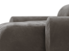Malmo Muse Mink Chaise Sofa - 3 Seater color Muse Mink