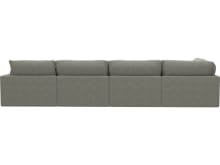 Willow Toorak Pebble Modular Sofa - 6 Seater LAF Terminal color Toorak Pebble