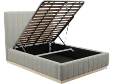 Brentwood Gas Lift Bed Toorak Pebble color Toorak Pebble