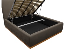 Haven Dark Gas Lift Bed Muse Mink color Muse Mink