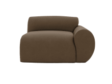 Malmo Blaze Mocha 1 Seat Right Arm Facing Sofa Module color Blaze Mocha