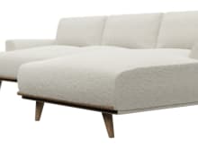 Dane Boucle Ivory Chaise Sofa - 3 Seater color Boucle Ivory