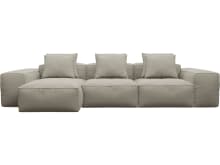 Riley Plaza Natural Modular Sofa - 3 Seater Chaise color Plaza Natural