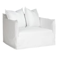 Como Linen Darling Chair Pure White - 1.5 Seater color Linen Pure White