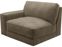 Monica Tribute Walnut Left Arm Facing Chair Module color Tribute Walnut