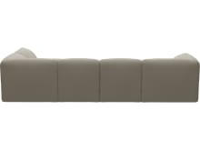 Kai Plaza Natural Modular Sofa - 5 Seater and Ottoman color Plaza Natural