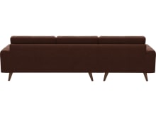 Dane Muse Rust Chaise Sofa - 3 Seater color Muse Rust