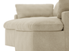 Retreat Avon Taupe Chaise Sofa - 3 Seater color Avon Taupe