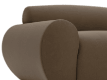 Malmo Blaze Mocha Sofa - 3 Seater color Blaze Mocha