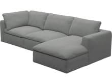 Cloud Deep Maya Flint Modular Sofa - 3 Seater Chaise color Maya Flint