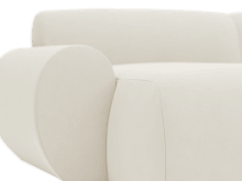 Malmo Muse Flax Chaise Sofa - 3 Seater color Muse Flax