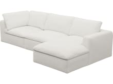 Cloud Deep Tribute Ice Modular Sofa - 3 Seater Chaise color Tribute Ice