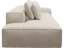 Riley Santa Fe Sand Modular Sofa - 1x Arm, 2x Armless, 1x Left Terminal color Santa Fe Sand