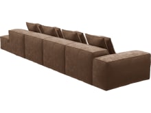 Riley Tribute Chestnut Modular Sofa - 1x Arm, 3x Armless, 1x Right Terminal color Tribute Chestnut